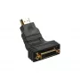 InLine προσαρμογέας HDMI σε DVI HDMI αρσενικό / 24+1 θηλυκό 180° γωνιακό επιχρυσωμένο