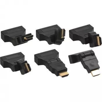 InLine προσαρμογέας HDMI σε DVI HDMI αρσενικό / 24+1 θηλυκό 180° γωνιακό επιχρυσωμένο
