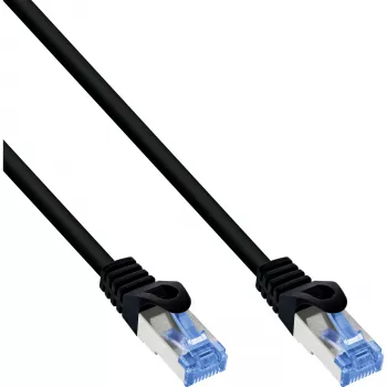 InLine Patch καλώδιο, Cat.6A, S/FTP, TPE εύκαμπτο, μαύρο, 50m