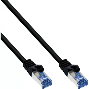 InLine Patch καλώδιο, Cat.6A, S/FTP, PUR βιομηχανικό, μαύρο, 50 m