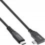 InLine καλώδιο USB4, USB-C, μονόπλευρα γωνιακό, PD 240W, 8K60Hz, TPE, μαύρο, 2m