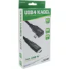 InLine καλώδιο USB4, USB-C, μονόπλευρα γωνιακό, PD 240W, 8K60Hz, TPE, μαύρο, 2m
