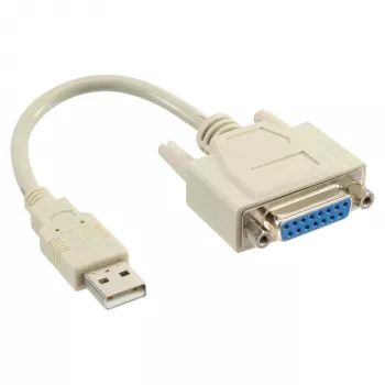 Καλώδιο αντάπτορα USB USB Type A αρσενικό DB15 θηλυκό InLine 33101