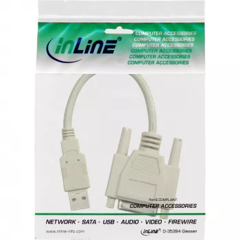 Καλώδιο αντάπτορα USB USB Type A αρσενικό DB15 θηλυκό InLine 33101