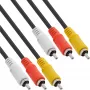 Καλώδιο AV 3x RCA αρσενικό / αρσενικό 5m InLine 89605