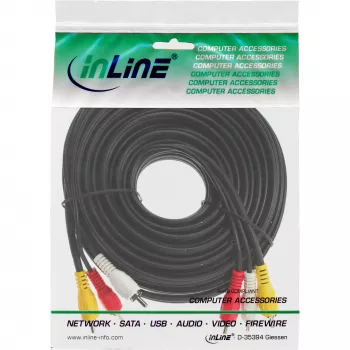 Καλώδιο AV 3x RCA αρσενικό / αρσενικό 5m InLine 89605