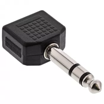 Αντάπτορας ήχου InLine βύσμα jack 6,3mm στερεοφωνικό / 2x υποδοχή jack 3,5mm στερεοφωνική