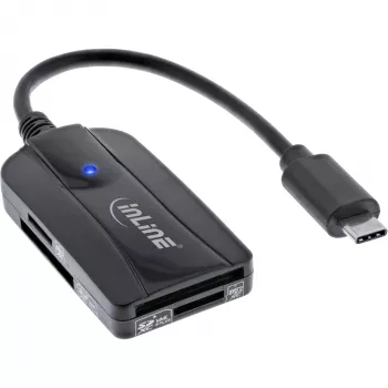 Αναγνώστης καρτών InLine USB 3.1 USB-C, για SD/SDHC/SDXC, microSD, συμβατός με UHS-II