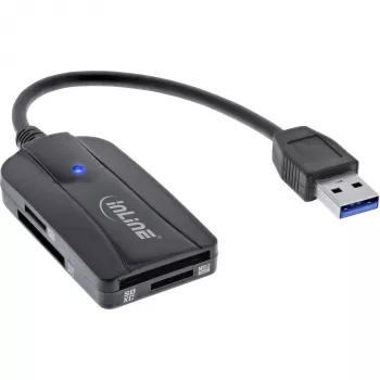 Αναγνώστης καρτών InLine USB 3.1 USB-A, για SD/SDHC/SDXC, microSD, συμβατός με UHS-II