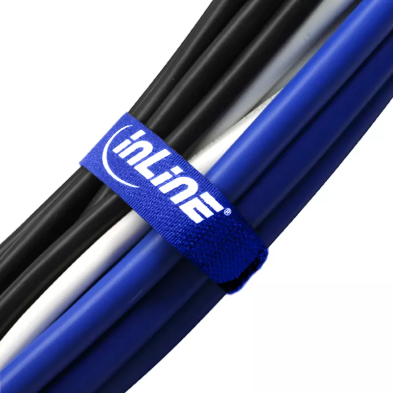 Δεματικά καλωδίων InLine με Velcro 20 x 400 mm 10 τεμ. μπλε