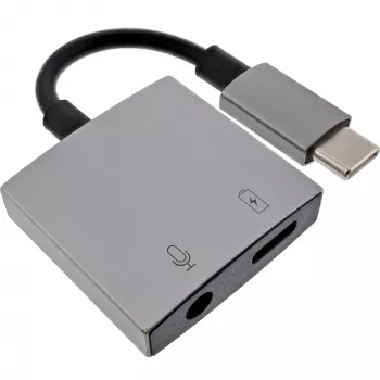 Καλώδιο αντάπτορα ήχου InLine USB-C, USB-C σε jack 3,5 mm + PD 30 W