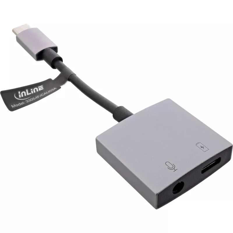 Καλώδιο αντάπτορα ήχου InLine USB-C, USB-C σε jack 3,5 mm + PD 30 W