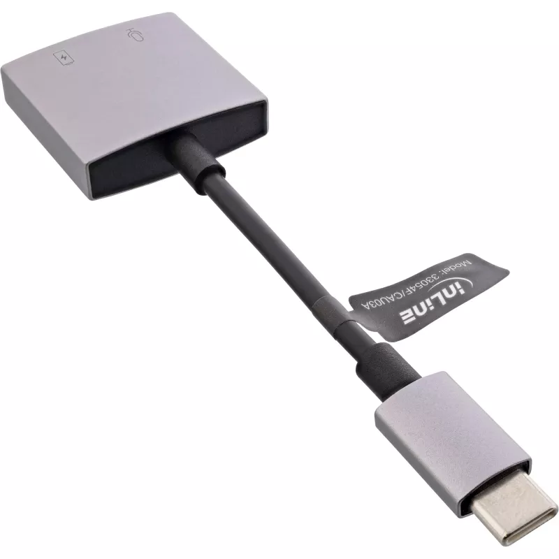 Καλώδιο αντάπτορα ήχου InLine USB-C, USB-C σε jack 3,5 mm + PD 30 W