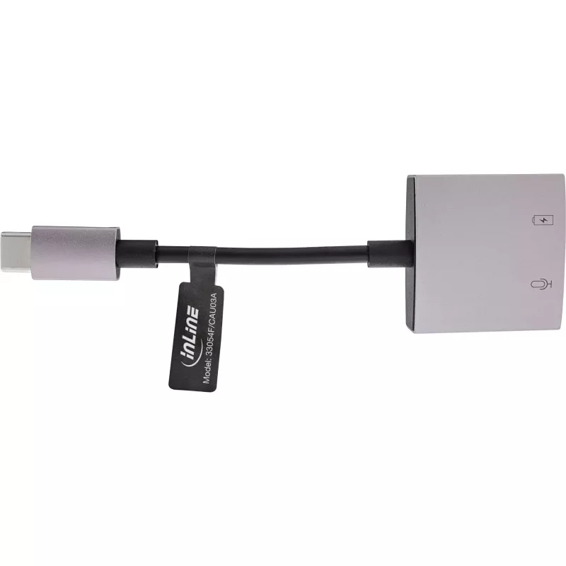 Καλώδιο αντάπτορα ήχου InLine USB-C, USB-C σε jack 3,5 mm + PD 30 W