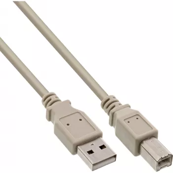 Καλώδιο USB 2.0 Type A αρσενικό / B αρσενικό μπεζ 3m InLine 34535H