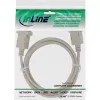 Καλώδιο null modem InLine, DB9 υποδοχή/υποδοχή, με κλιπ, μπεζ, 3 m