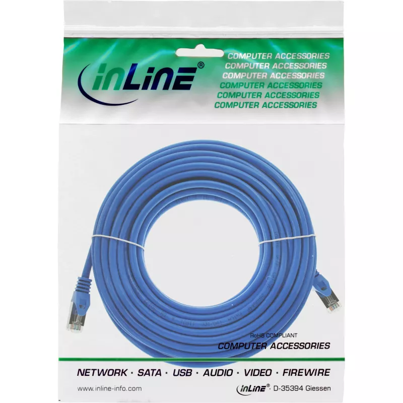 Καλώδιο patch InLine SF/UTP Cat.5e μπλε 30m
