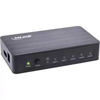 Διακόπτης HDMI InLine 5 θυρών 4K2K@60Hz HDCP 2.2 μαύρο