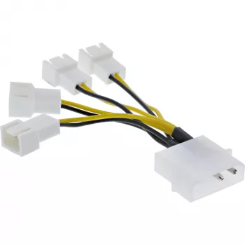 Καλώδιο προσαρμογέα τροφοδοσίας Molex InLine 33341A 0,05 m 4x σύνδεση ανεμιστήρα