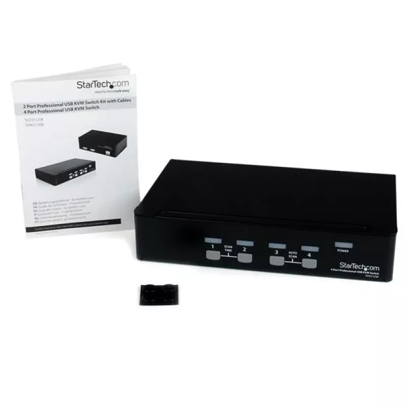 StarTech.com Επαγγελματικός διακόπτης VGA USB KVM 4 θυρών με hub