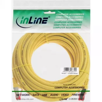 Καλώδιο patch InLine S/FTP PiMF Cat.6 250MHz PVC CCA κίτρινο 5m