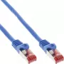 Καλώδιο patch InLine S/FTP PiMF Cat.6 250MHz PVC CCA μπλε 0,25 m