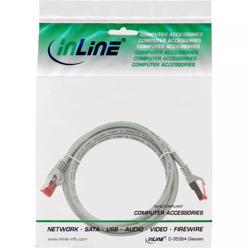 InLine Patchkabel S/FTP PiMF Cat.6 250MHz PVC CCA γκρι 1,5m