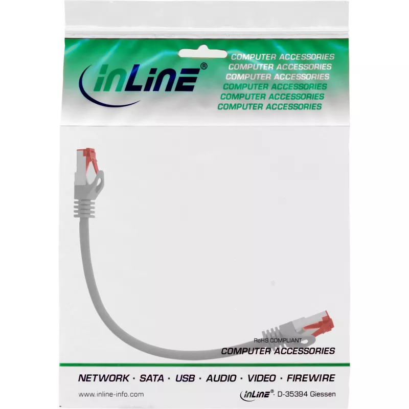 InLine Patchkabel S/FTP PiMF Cat.6 250MHz PVC CCA γκρι 0,25m