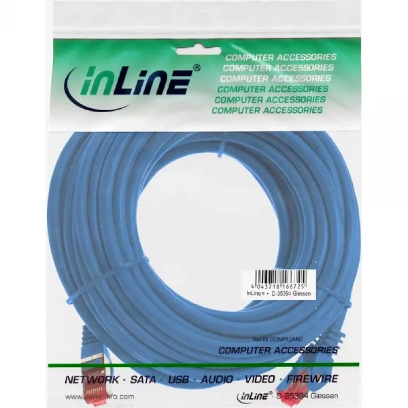 InLine Patchkabel S/FTP PiMF Cat.6 250MHz PVC CCA μπλε 10m