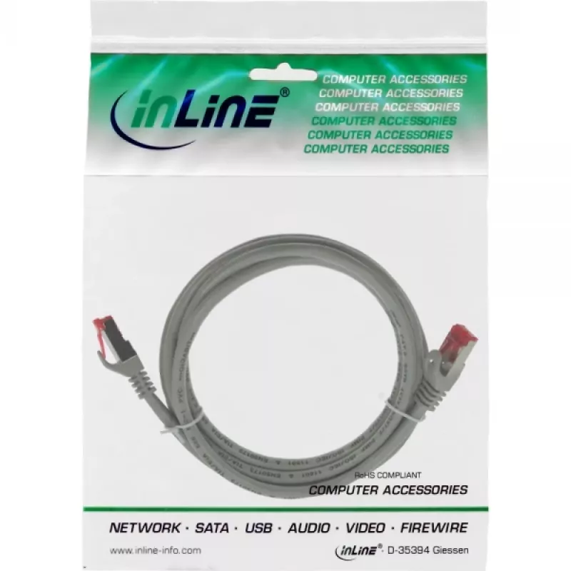 InLine Patchkabel S/FTP PiMF Cat.6 250MHz PVC CCA γκρι 2m