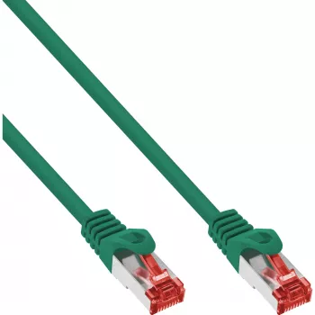 InLine Patchkabel S/FTP PiMF Cat.6 250MHz PVC CCA πράσινο 0,25m