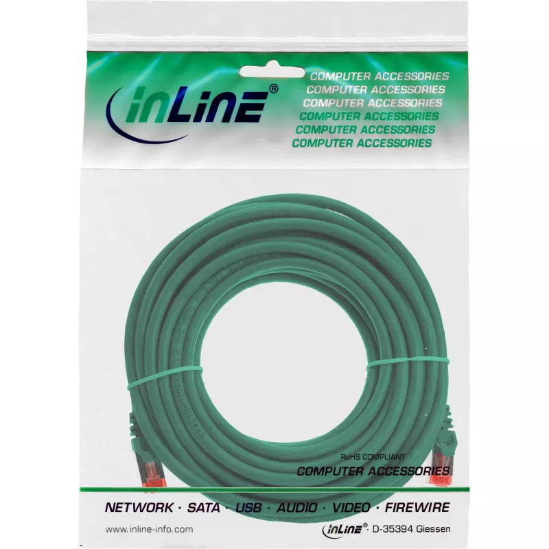 InLine Patchkabel S/FTP PiMF Cat.6 250MHz PVC CCA πράσινο 7,5m