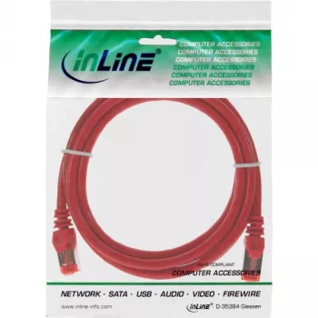 InLine Patchkabel S/FTP PiMF Cat.6 250MHz PVC CCA κόκκινο 0,5m