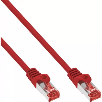 InLine Patchkabel S/FTP PiMF Cat.6 250MHz PVC CCA κόκκινο 0,25m