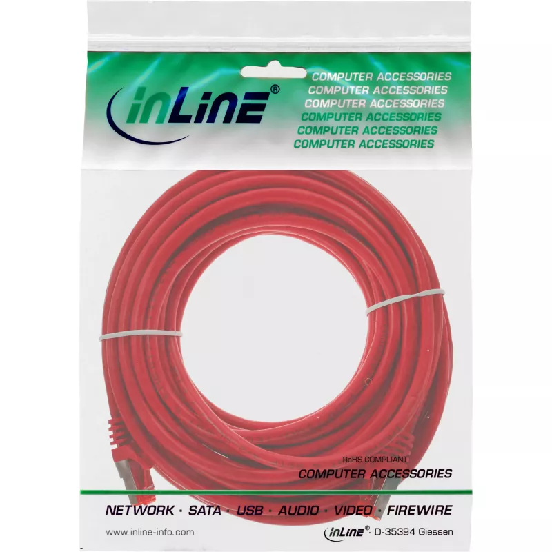 InLine Patchkabel S/FTP PiMF Cat.6 250MHz PVC CCA κόκκινο 7,5m