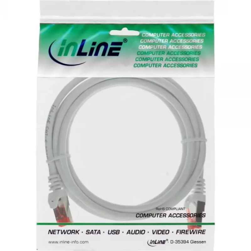 InLine Patchkabel S/FTP PiMF Cat.6 250MHz PVC CCA λευκό 3m