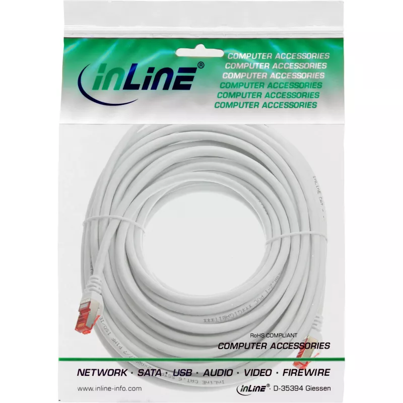 InLine Patchkabel S/FTP PiMF Kat.6 250MHz PVC CCA λευκό 5m