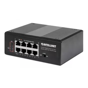 Βιομηχανικός διακόπτης Intellinet 8-Port Gigabit Ethernet PoE+