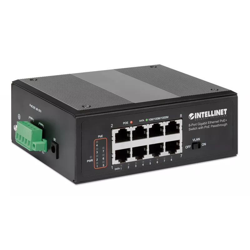 Βιομηχανικός διακόπτης Intellinet 8-Port Gigabit Ethernet PoE+
