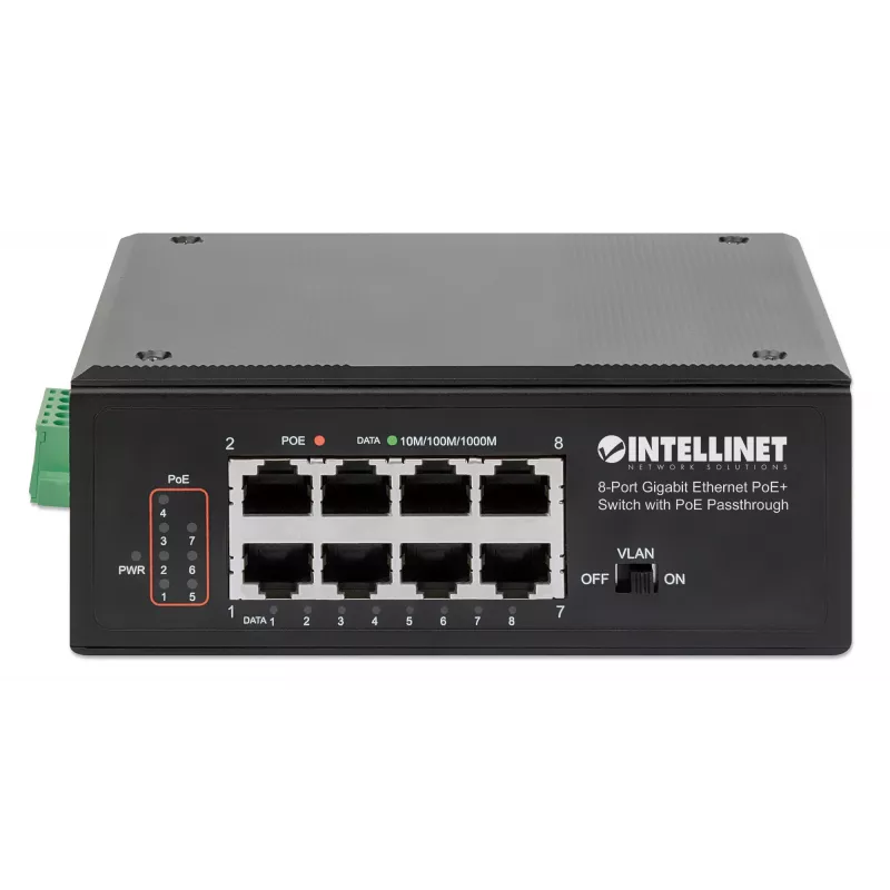 Βιομηχανικός διακόπτης Intellinet 8-Port Gigabit Ethernet PoE+