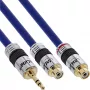 Καλώδιο ήχου InLine Premium 2x RCA female / 3.5mm male επιχρυσωμένο 0.25m