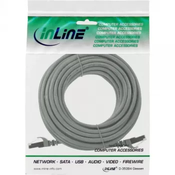 Καλώδιο Patch InLine U/UTP Cat.5e AWG26 γκρι 10m