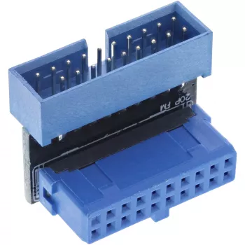 Αντάπτορας InLine USB 3.0 εσωτερικός, βύσμα αρσενικό σε υποδοχή θηλυκή, UP-γωνιακός, 33448O