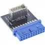 Αντάπτορας InLine USB 3.0 σε USB 3.1 Front Panel Key-B εσωτερικός Πολύχρωμο