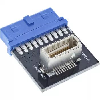 Αντάπτορας InLine USB 3.0 σε USB 3.1 Front Panel Key-B εσωτερικός Πολύχρωμο