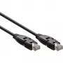 InLine Καλώδιο Patch 180° S/FTP PiMF Cat.6A 500MHz χωρίς αλογόνα χαλκός μαύρο 1m