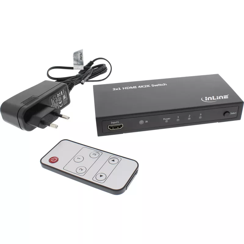 InLine Διακόπτης HDMI 3 IN σε 1 OUT σήμα 4K2K 3D HD Audio