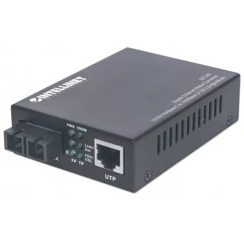 Intellinet Μετατροπέας μέσων Gigabit Ethernet Single Mode, 10/100/1000Base-T σε 1000Base-Lx (SC) Single-Mode, 20 km