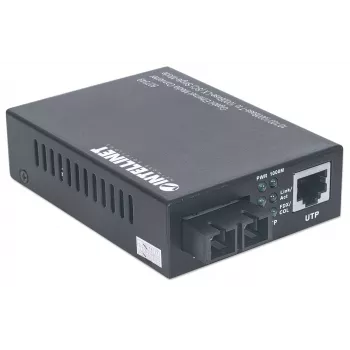 Intellinet Μετατροπέας μέσων Gigabit Ethernet Single Mode, 10/100/1000Base-T σε 1000Base-Lx (SC) Single-Mode, 20 km