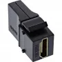 InLine Μονάδα HDMI Keystone Snap-In, 4K/60Hz, HDMI AF/AF γωνιακό μαύρο